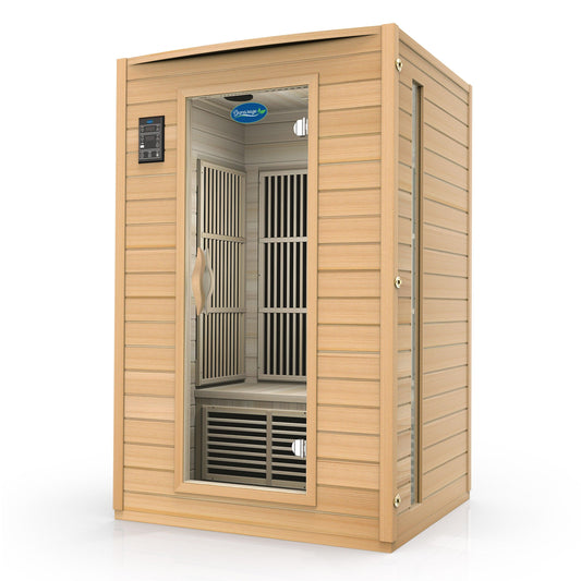 Durasage 2-Person Carbon Infrared Sauna - Canadian Hemlock Wooden Sauna - 1700 Watts