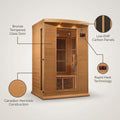 2-Person Low EMF (Under 8MG) FAR Infrared Sauna (Canadian Hemlock)
