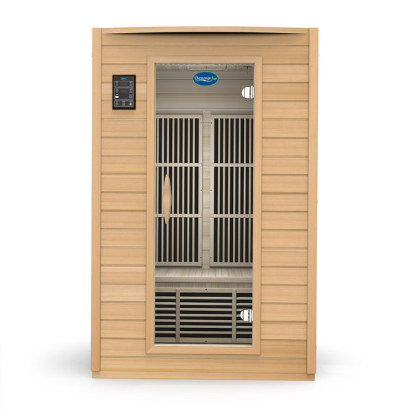 Durasage 2-Person Carbon Infrared Sauna - Canadian Hemlock Wooden Sauna - 1700 Watts