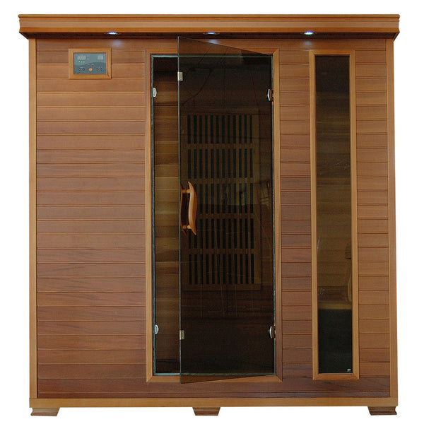 Klondike 4-Person Cedar Infrared Sauna with 9 Carbon Heaters