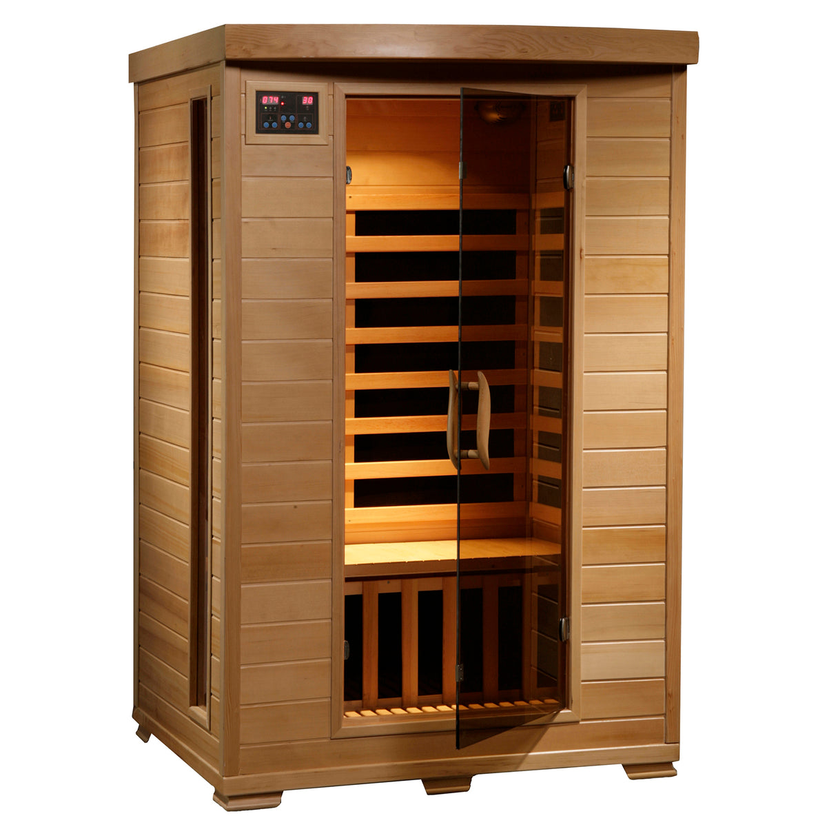 Coronado 2 Person Hemlock Deluxe Infrared Sauna with 6 Carbon Heaters
