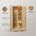 Far Infrared Wooden Sauna Room Home Sauna Spa for 1 Person1140W