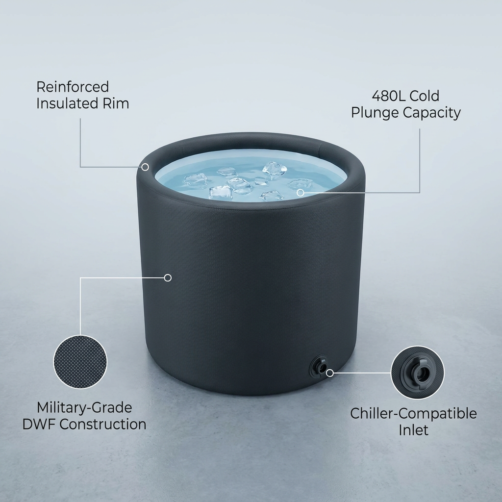 Pro Elite Recovery 90Cm Ice Pod Ice Bath Therapy Inflatable DWF Cold Plunge Tub for 03Hp Water Chiller for Athletes — Lifestyle