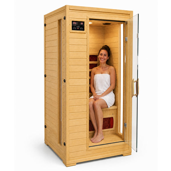 Buena Vista 1-2 Person Hemlock Infrared Sauna with 3 Ceramic Heaters