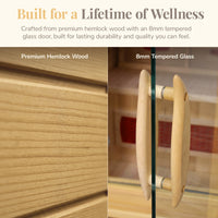 Buena Vista 1-2 Person Hemlock Infrared Sauna with 3 Ceramic Heaters