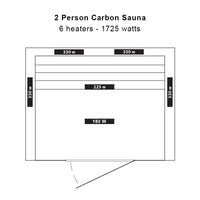 Yukon 2-Person Cedar Infrared Sauna with 6 Carbon Heaters