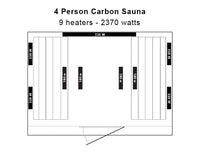 Klondike 4-Person Cedar Infrared Sauna with 9 Carbon Heaters