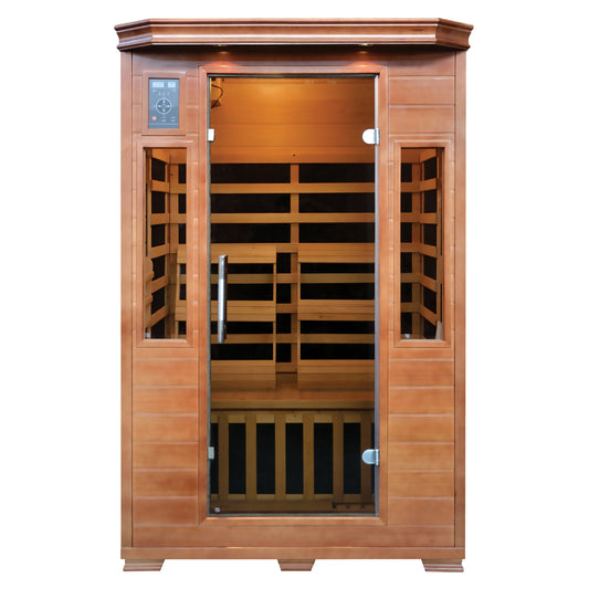 Majestic 2-Person Hemlock Premium Infrared Sauna with 6 Carbon Heaters