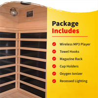 Sonoma 2-Person Hemlock Infrared Sauna with 6 Carbon Heaters