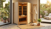 Far Infrared Wooden Sauna Room Home Sauna Spa for 1 Person1140W — Lifestyle
